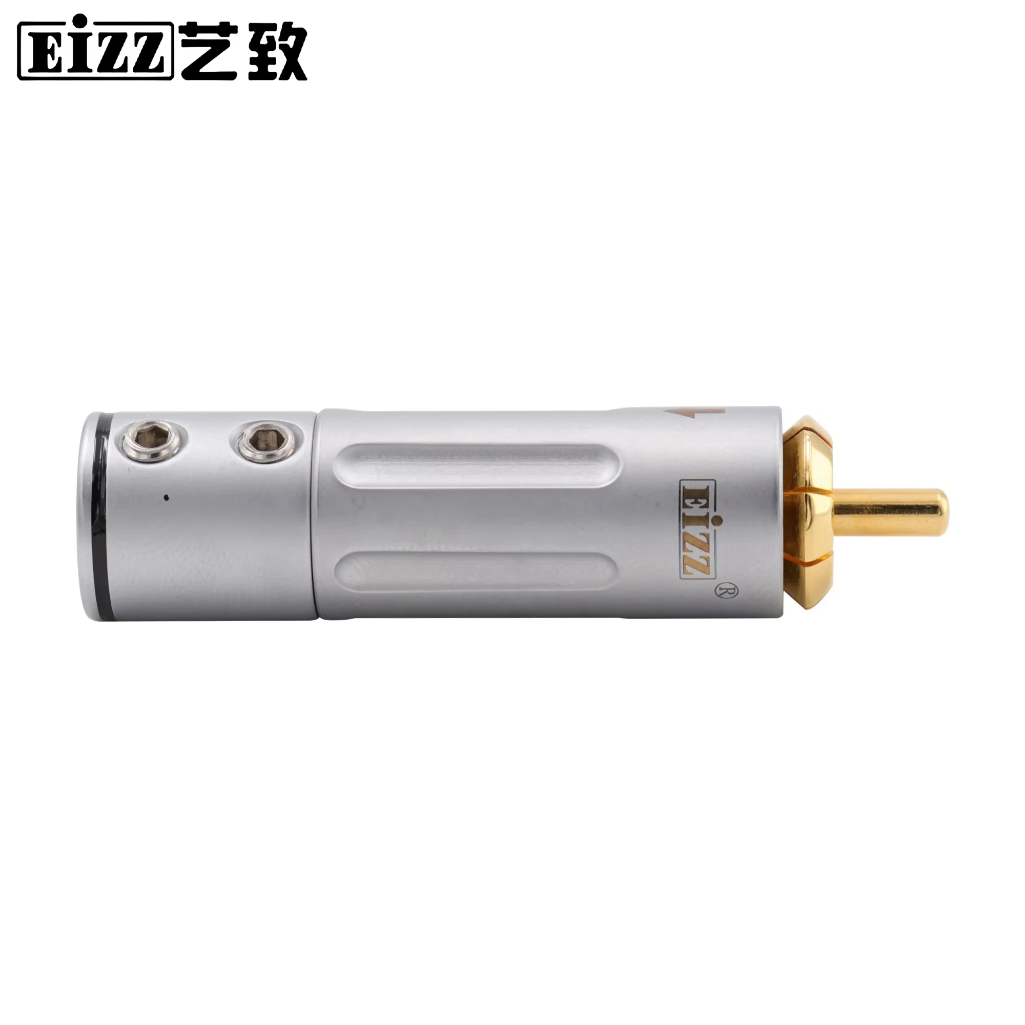 EIZZ High End RCA Plug 24K Gold plated Brass RCA Connector for Adapter With Lock Hifi Audio Video AMP TV AV DVD Signal Cable