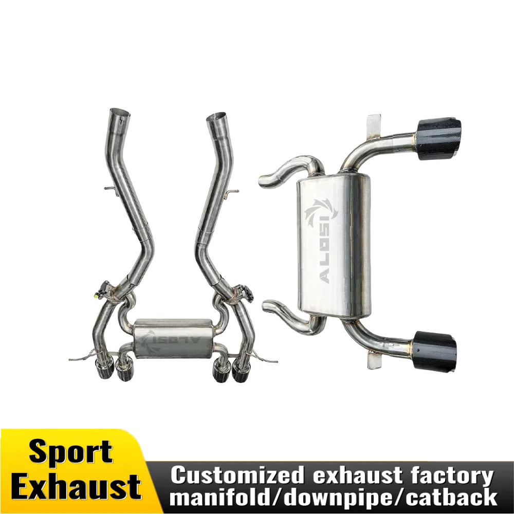 

For sound wave modification of BMW M3M4 G80G82 3.0T 2019-2023 M2 M2C G87 3.0T 2021-2024 exhaust cat back stainless steel muffler