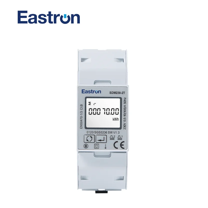 SDM230-2T MID singe phase energy meter, 220/230V, Pulse/Modbus output, RS485, remote communicate with AMR/SCADA systems, MID