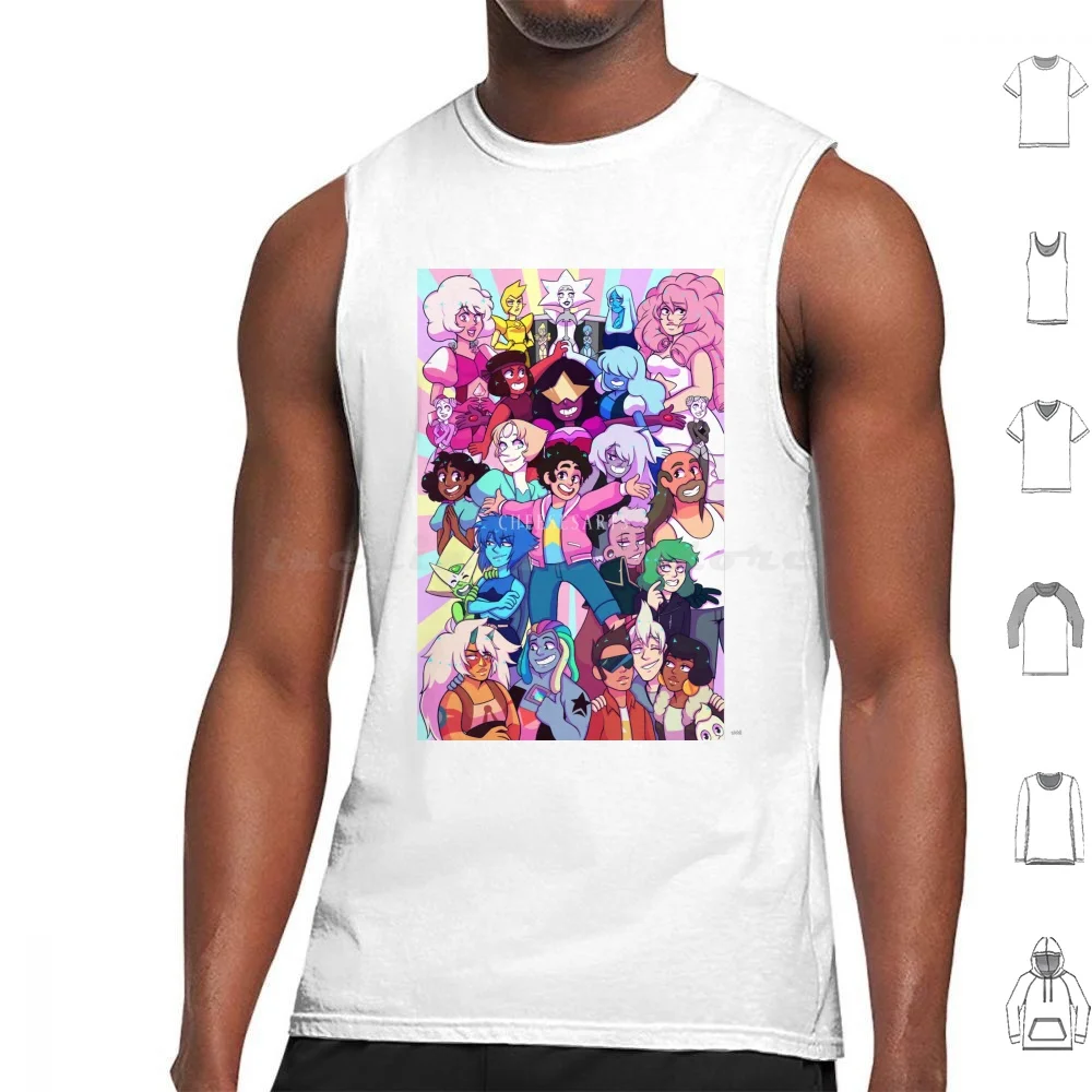 Camisetas sin mangas de Steven Universe, chaleco sin mangas, Steven Universe Garnet Amethyst Pearl Steven Lapis Lazuli Peridot Jasper Bismuth