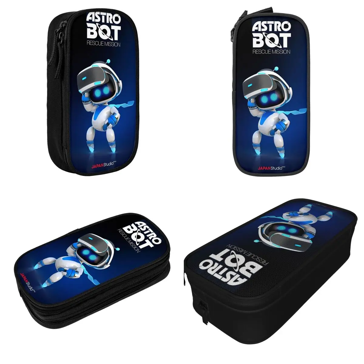 Imagem -02 - A-astro-bot Lápis Case para Estudantes Grande Armazenamento Lápis Bolsas Desenhos Animados Pen Box Material Escolar Papelaria Presentes