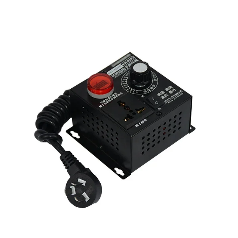 220V AC Motor Speed Regulator 4KW Adjustable SCR Voltage Regulator Electric Fan Speed Controller Switch Thermostat Dimming