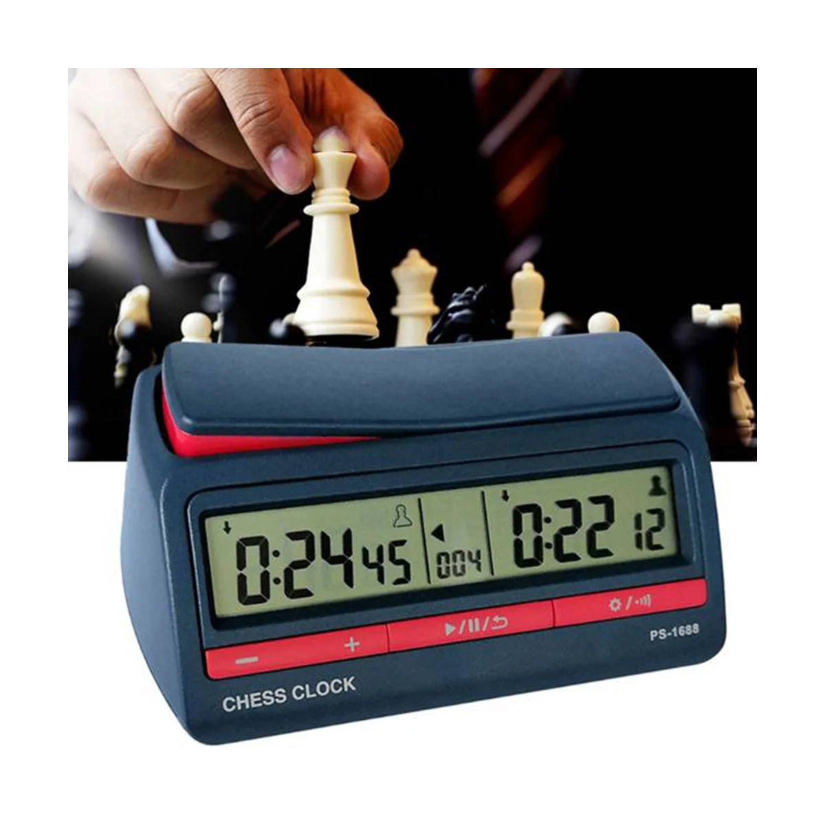 Reloj de ajedrez Digital avanzado profesional, cronómetro de juego de mesa con cuenta hacia arriba y hacia abajo, PS-1688