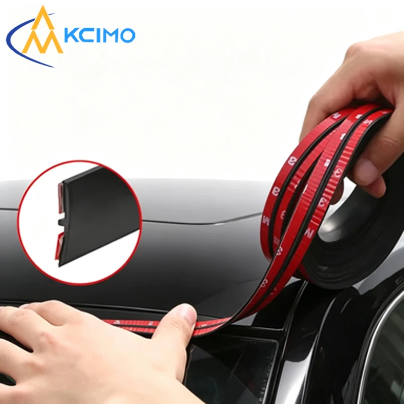 Universal Auto T-Seal Strip 4M Roll - Flexible Rubber Gap Filler for Roof, Door, Trunk & Windshield, Noise Seal Protector