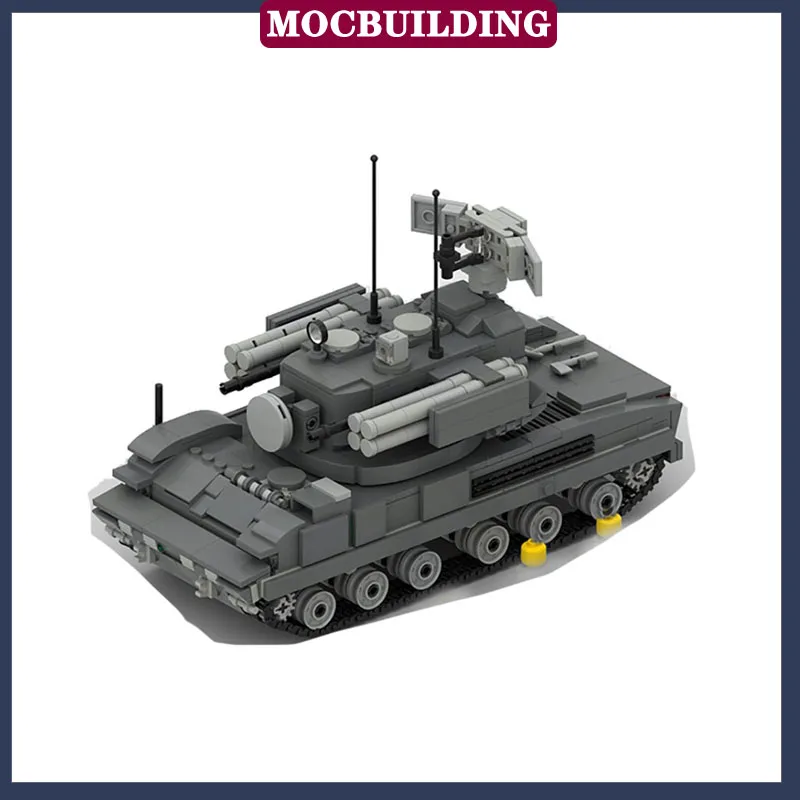 MOC Military 2K22 Tank 1:34 Scale Model Building Block Transport Vehicle Boy Collection Toy Gifts