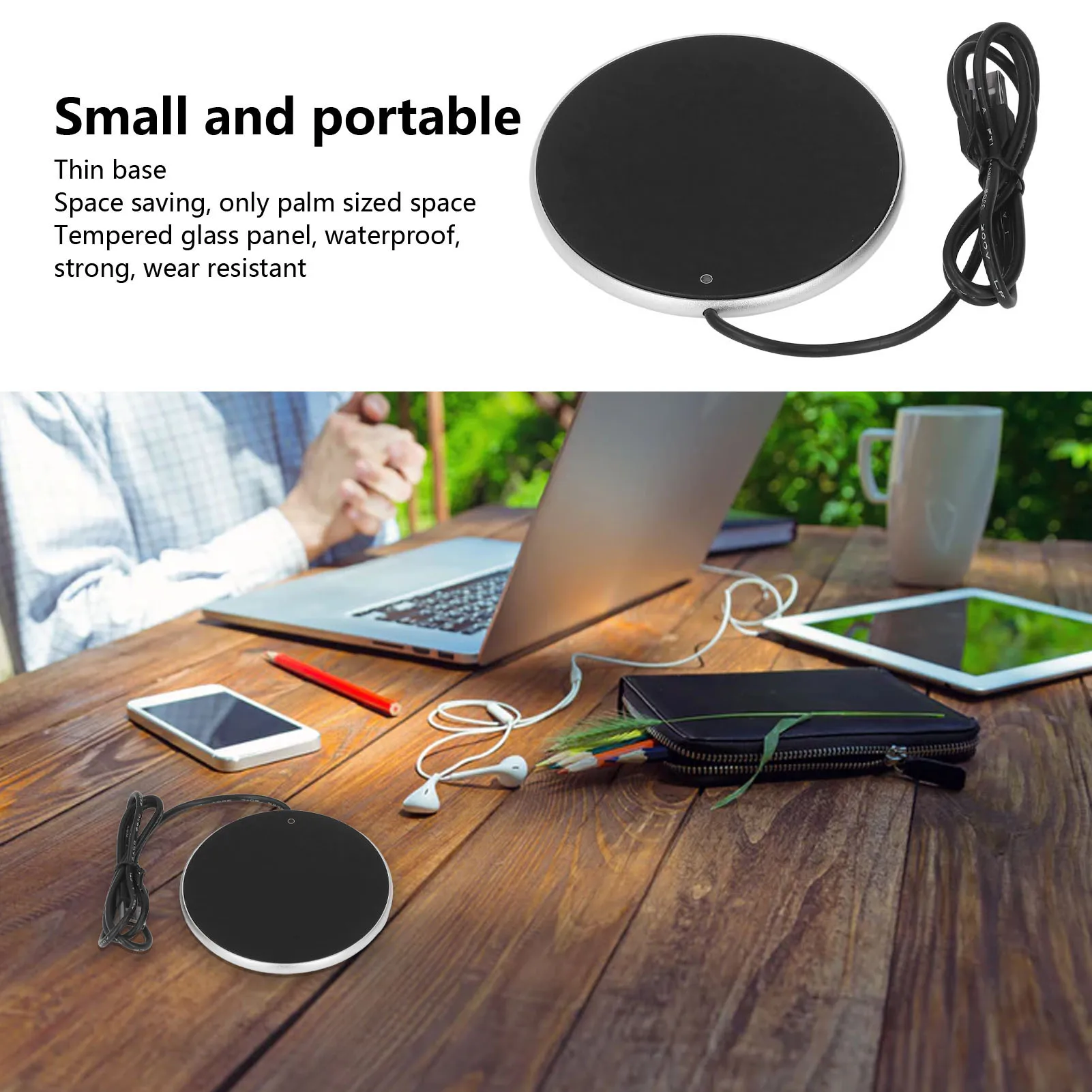 Zk20 Coffee Mug Warmer 55°C Constant Temperature Space Saving Smart USB Candle Warmer for Home Office Travelling
