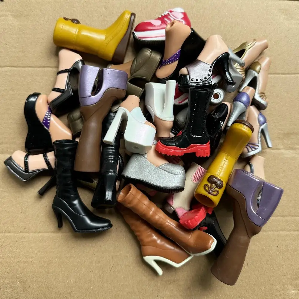 Sutiãs originais sapatos de boneca botas de salto alto