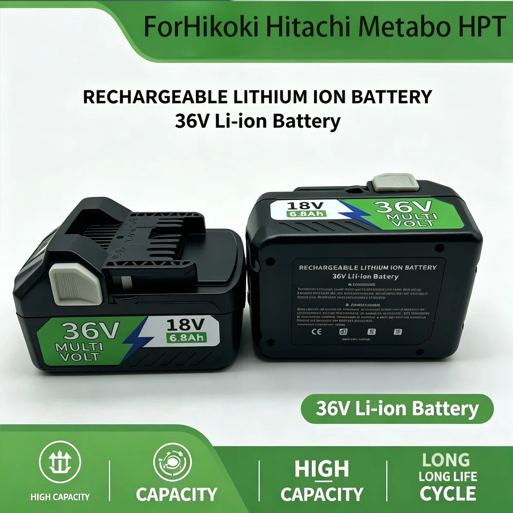 

HiKOKI Hitachi 18V 36V MultiVolt 6.8Ah Energy Saving Lithium Battery BSL36A18 For Multifunctional Cordless Handheld Power Tools