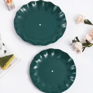 Runde Unterstützung für Süßigkeiten und Kuchen, Doppelschicht, Hochzeitsfeier, Obstschale, Hausdekoration, Tablett, exquisites Tisch 6 Hauptverkaufsfarbe Kuchenplatte - №1