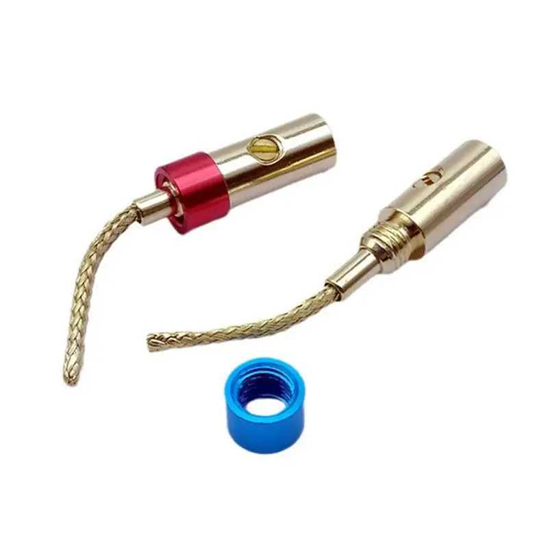 Banana Plugs For Speaker Gold Plated Banana Connector For Speakers Welding-Free Design Connection Supplies For Speakers