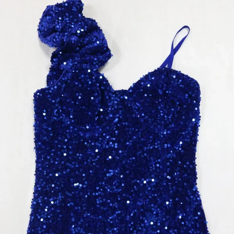 Kxu 2025 feminino lantejoulas sem alças cortar bodycon longo maxi vestido oco para fora sexy noite festa vestidos de baile