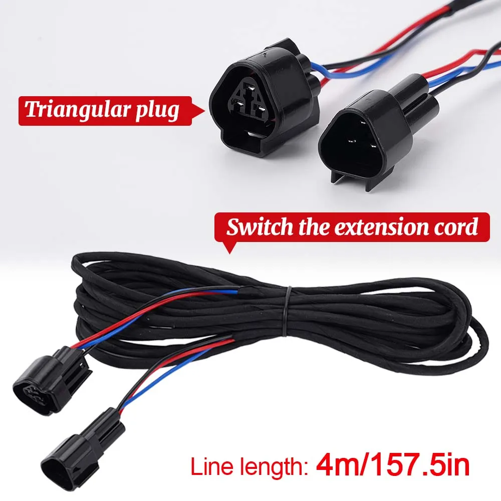 2/3/4M Wiring Harness Kit Black Plug Dual Head Parking Heater Universal LCD Switch Parking Heater Extension Cable for Truck Van