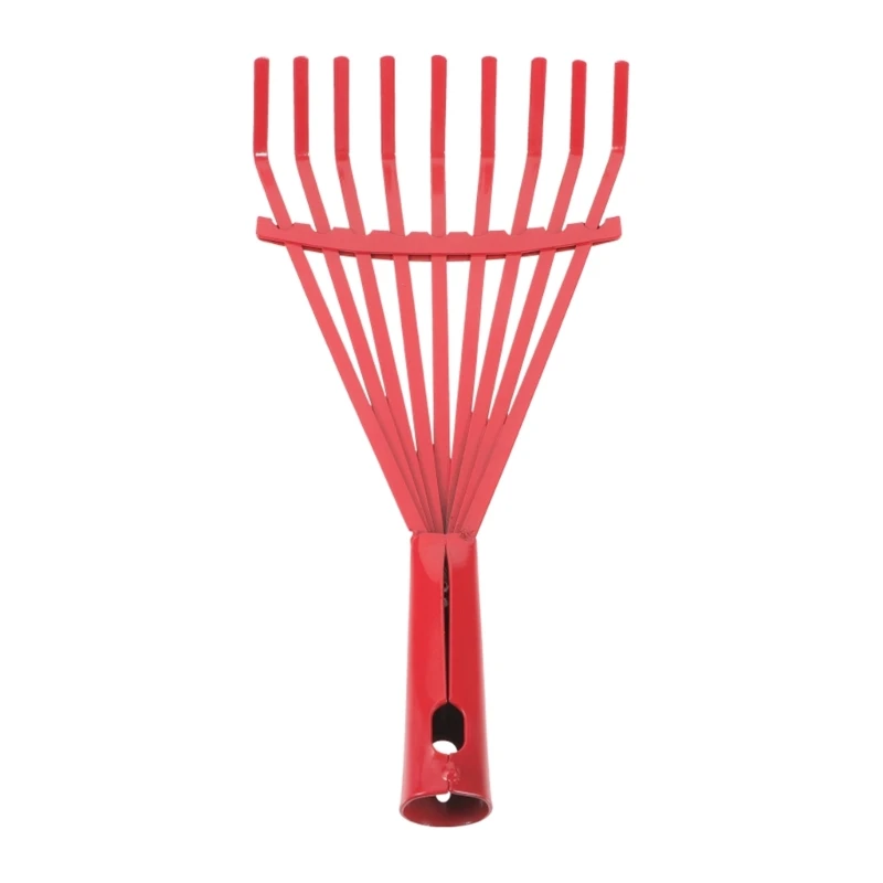 Heavy Duty Garden Rake Grass Rake Durable Carbon Steel Nine Tooth Rake for Gardeners and Landscapers Reliable Tool Dropship
