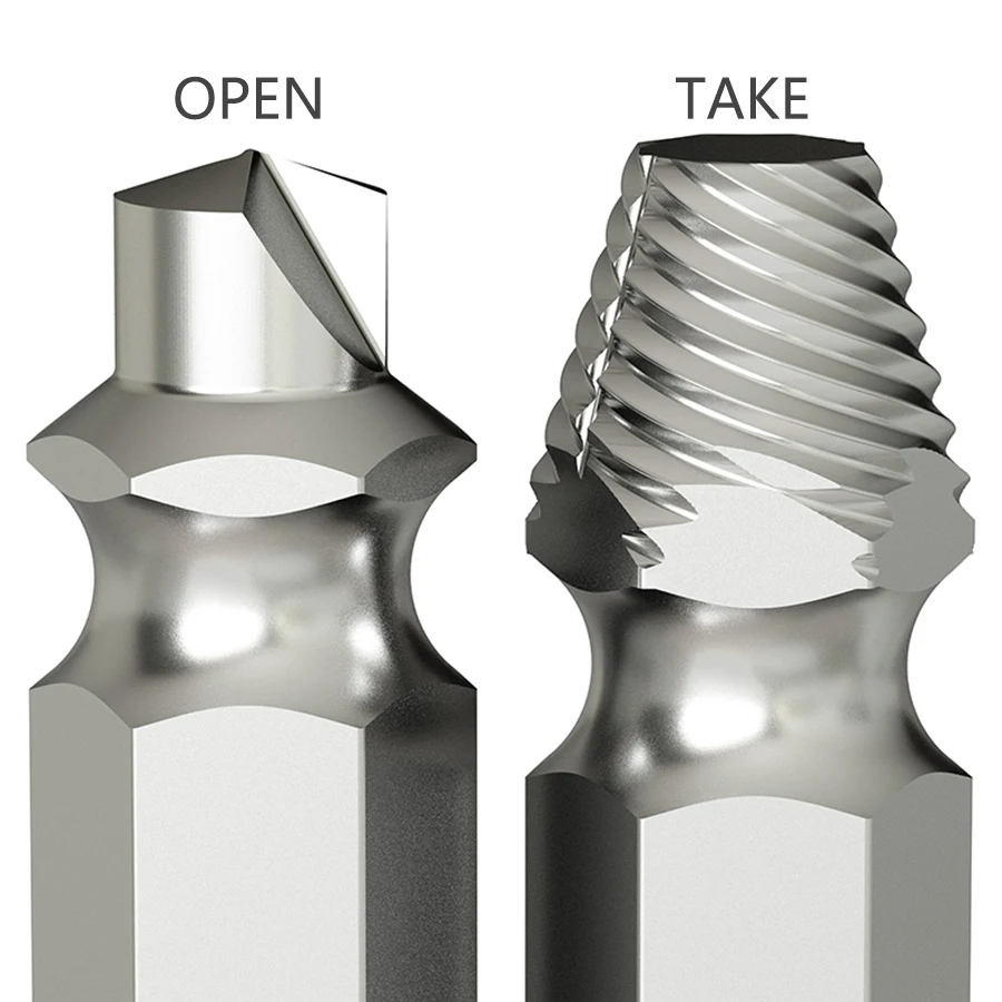 Broken wire extractor small screw artifact take off head tool high-strength slip double head set Featured 6542 High Speed Steel