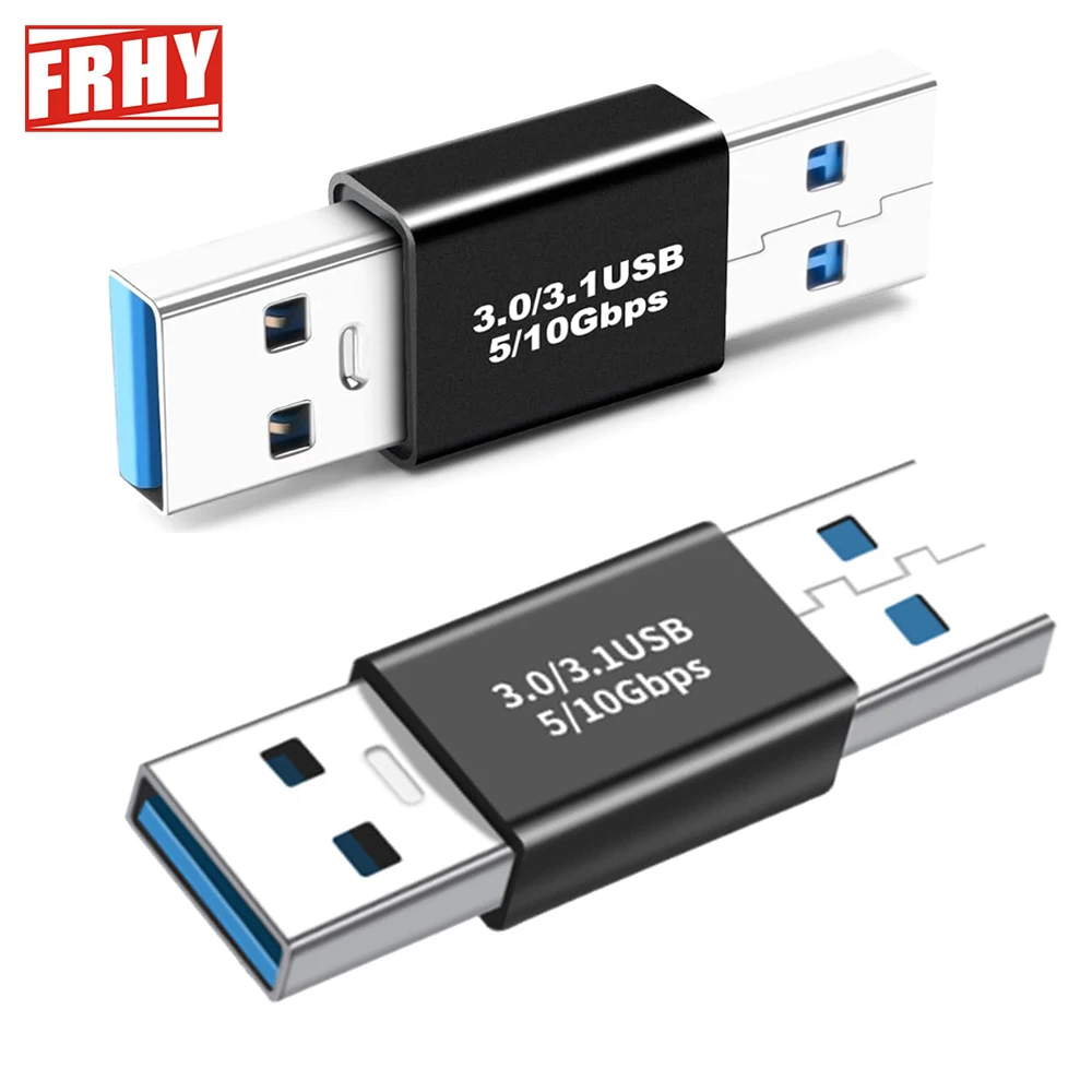 2PCS USB3.0 MaleFemale Adapter 5Gbps HighSpeed SSD/HDD Extender Cable Plug FastTransfer Converter for PCLaptop External Storage