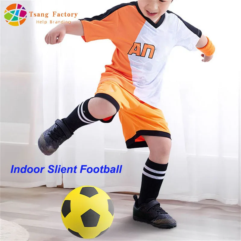 

2024 New Silent Football High Density Silent Foam Soccer Gift for Boys Mute Bouncing Ball Indoor No Noise Children Sports Game