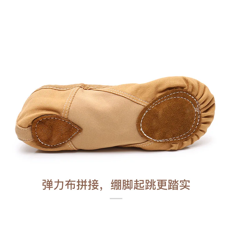 Ballet Shoes Dance Shoes For Women Girls Dance Soft Split Sole Stretch Fabric Splice Dancing Slippers Ballerina Ballet Flat Shoe