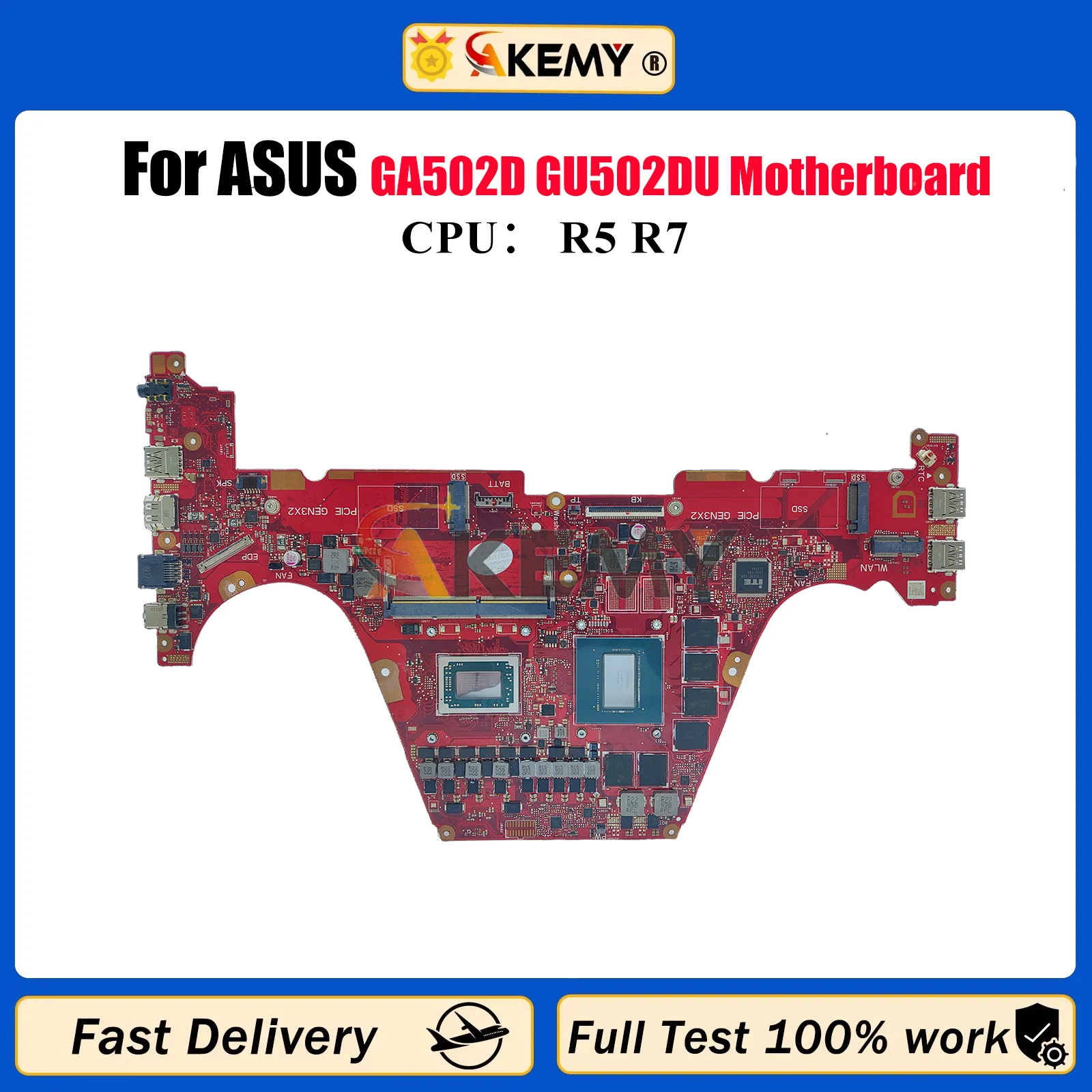 

GU502DU Laptop Motherboard For ASUS ROG Zephyrus M15 GU502D GA502D GU502DU Notebook Mainboard With R5 R7 CPU 100% tests OK stk