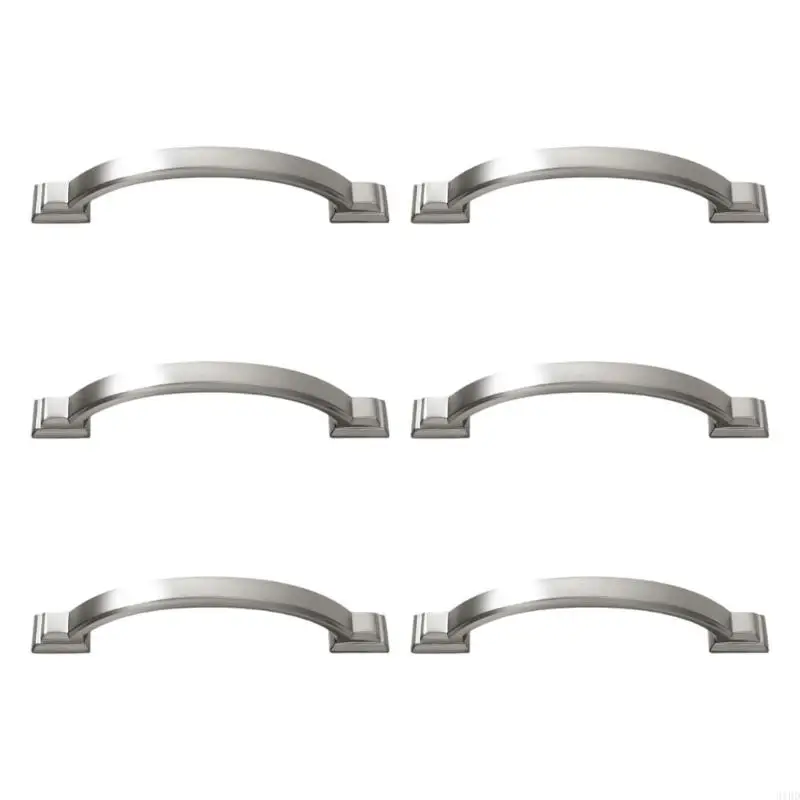 6pcs Wardrobe Handles Stylish Upgrades Rustproof Pulls Quick Installation Uprgades For Bedroom Cabinets Dresser Drawers