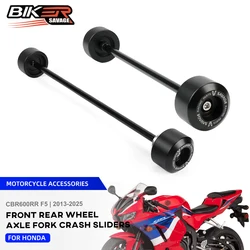 For Honda CBR600RR F5 2024 Front Wheel Axle Fork Crash Sliders Motorcycle Wheel Axle Fork Crash Protector Guards Pad 2013-2025