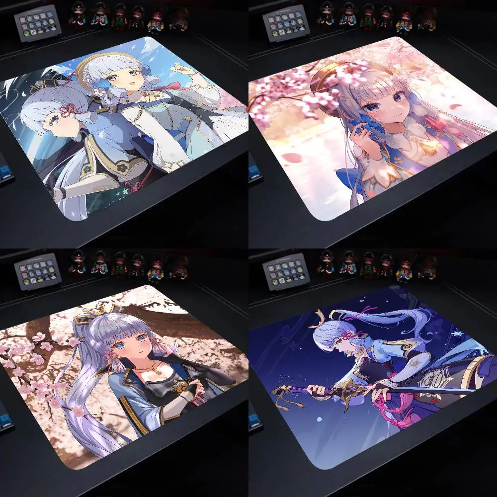 Kamisato Ayaka Genshin Impact Small Mouse Pad Gaming Laptop Mousepad Gamer Carpet Keyboard Mat Desk Protector