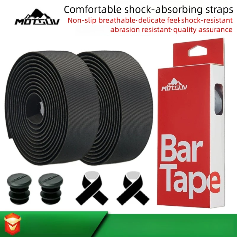 Road Bike Handlebar Tape, Anti-Slip Breathable Wear-Resistant, 3D Texture Comfortable Wrap Strap, Cycling Bike Accessories