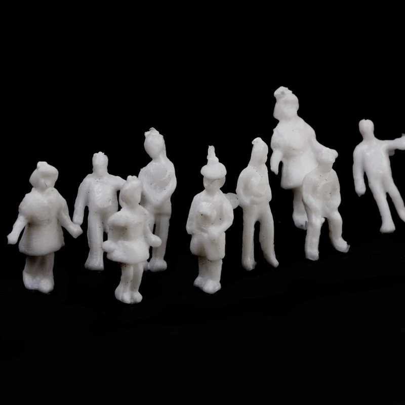 200 Pcs White Model People: 100Pcs Model People Figures Scale 1:200 Assorted Style & 100Pcs HO Scale 1:100 Model People Unpainte