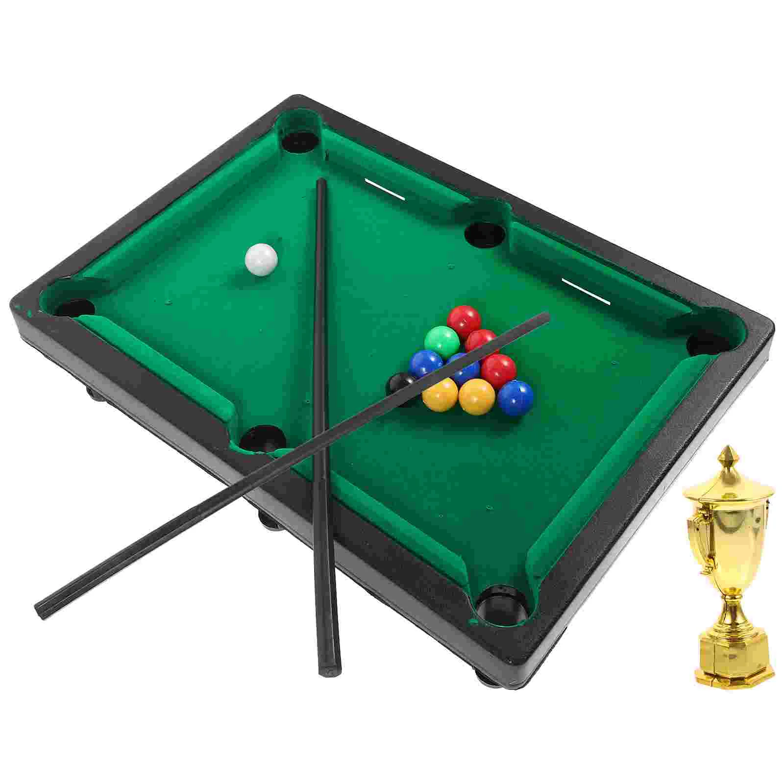 Hanging Billiard Table Small Gaming Desk Board Game Set Tabletop Pool Ball Games Plastic Child Toy Kid Parent-child Kids Stick