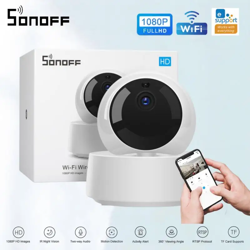 

SONOFF GK-200MP2-B Mini WiFi IP Camera 1080P HD Indoor Wireless Security Camera Night Vision Monitor CCTV Surveillance Cameras