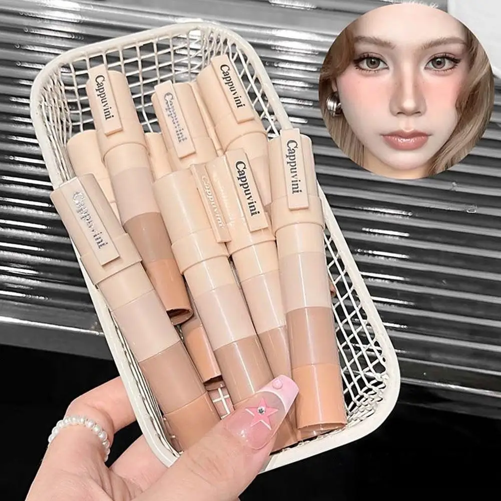 マルチエフェクトグルーミングハイグロススティック ナチュラルブラウンスティック マットベージュコンシーラー ブライトニングプライマー ノーズシャドウ 3Dフェイシャルメイクアップ