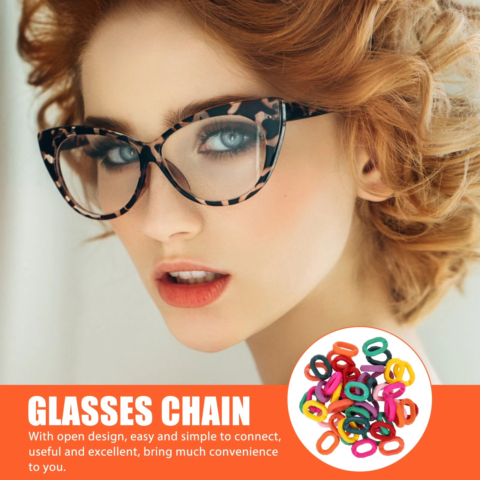 

50pcs Acrylic Linking Rings Smooth Surface Bright Color Design DIY Crafts Accessories Oval Connectors Jewelry Making