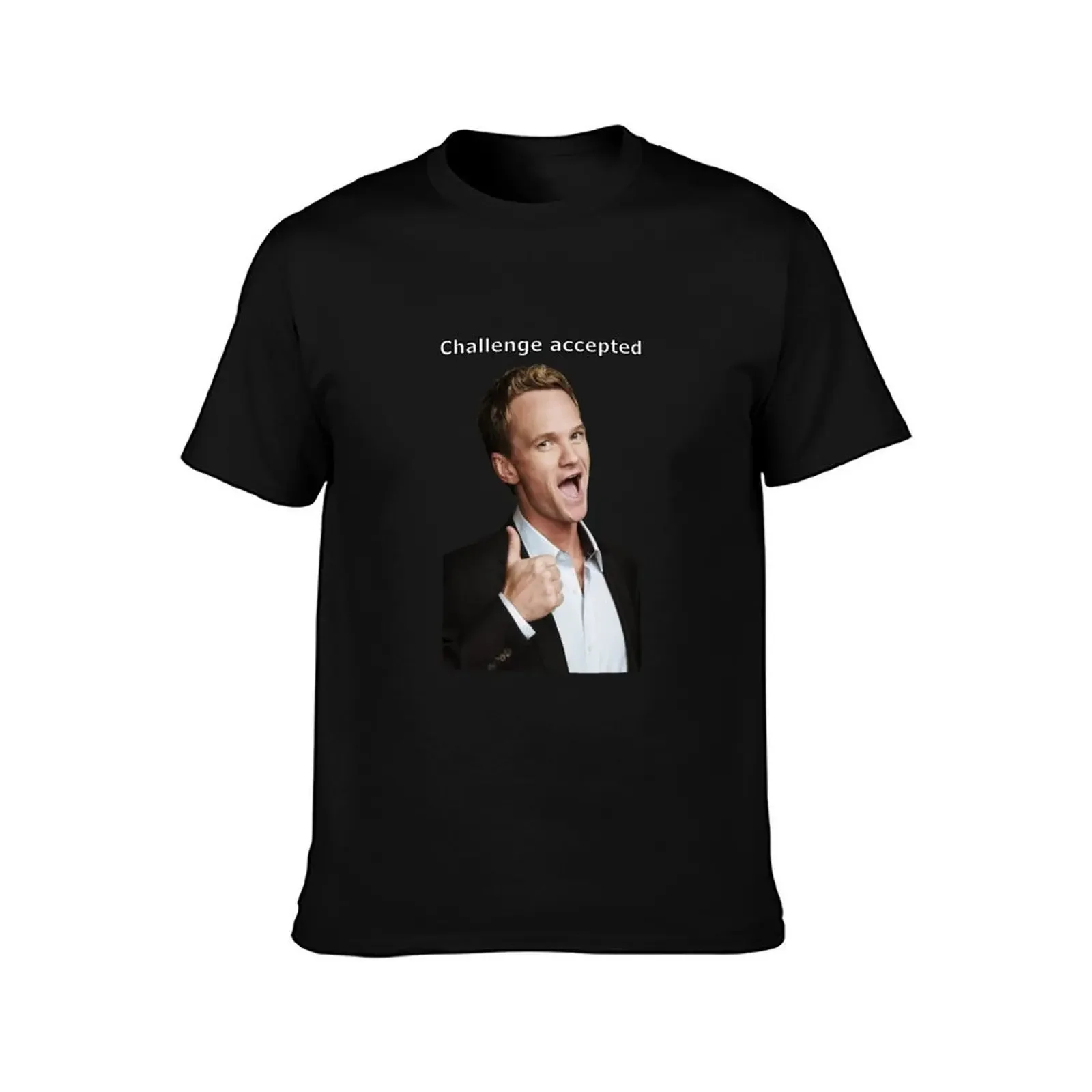 2025 new model Barney Stinson challenge accepted T-Shirt man t shirt cotton graphic t shirts for man T-Shirt