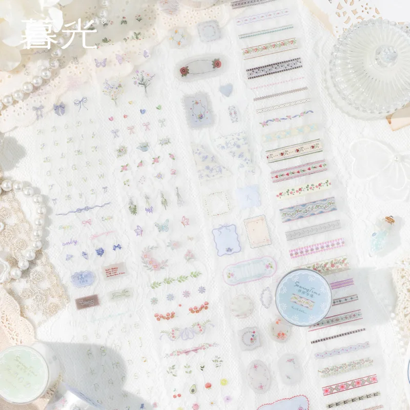 10 pçs/1 lote fitas adesivas decorativas tempo de costura scrapbooking diy papel scrapbooking adesivos