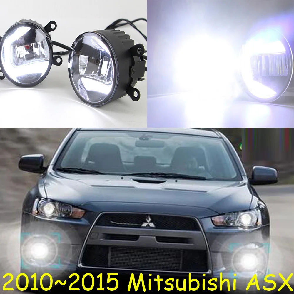 

Автомобильный бампер, лампа для фар Mitsubishi ASX, дневной свет, светодиодные автомобильные аксессуары, дневной фонарь для 2009 ~ 2015 года, ASX, противотуманная фара