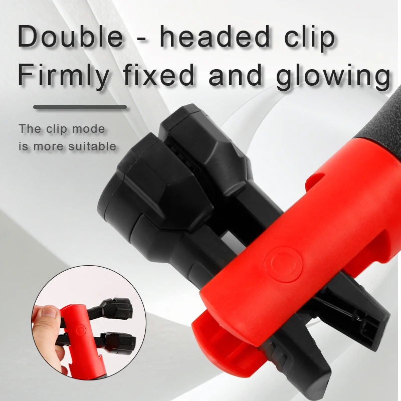 Lámpara de trabajo LED recargable con foco magnético y tiras de luz COB de alto brillo