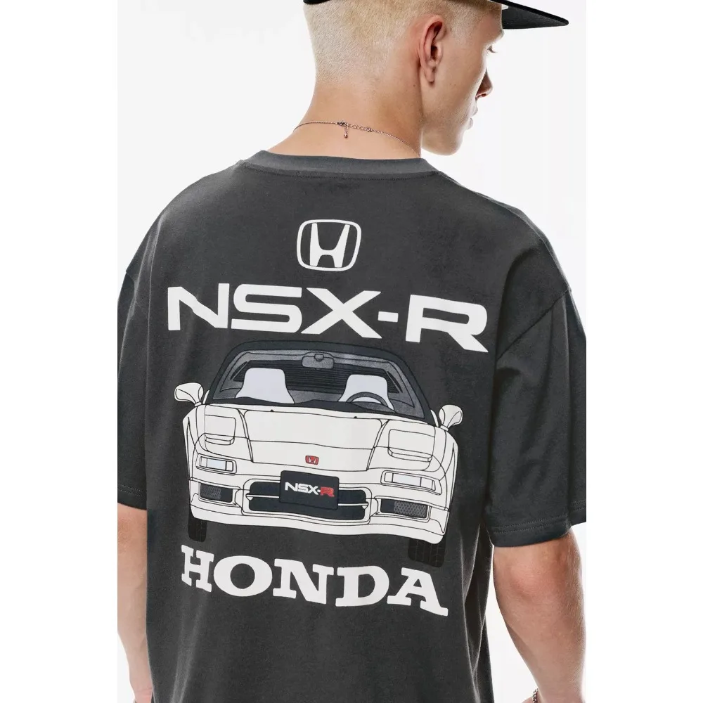 

Мужская и женская футболка Honda NSX-R, летние хлопковые рубашки с короткими рукавами, весенне-осенний свободный топ для мотоцикла по бездорожью