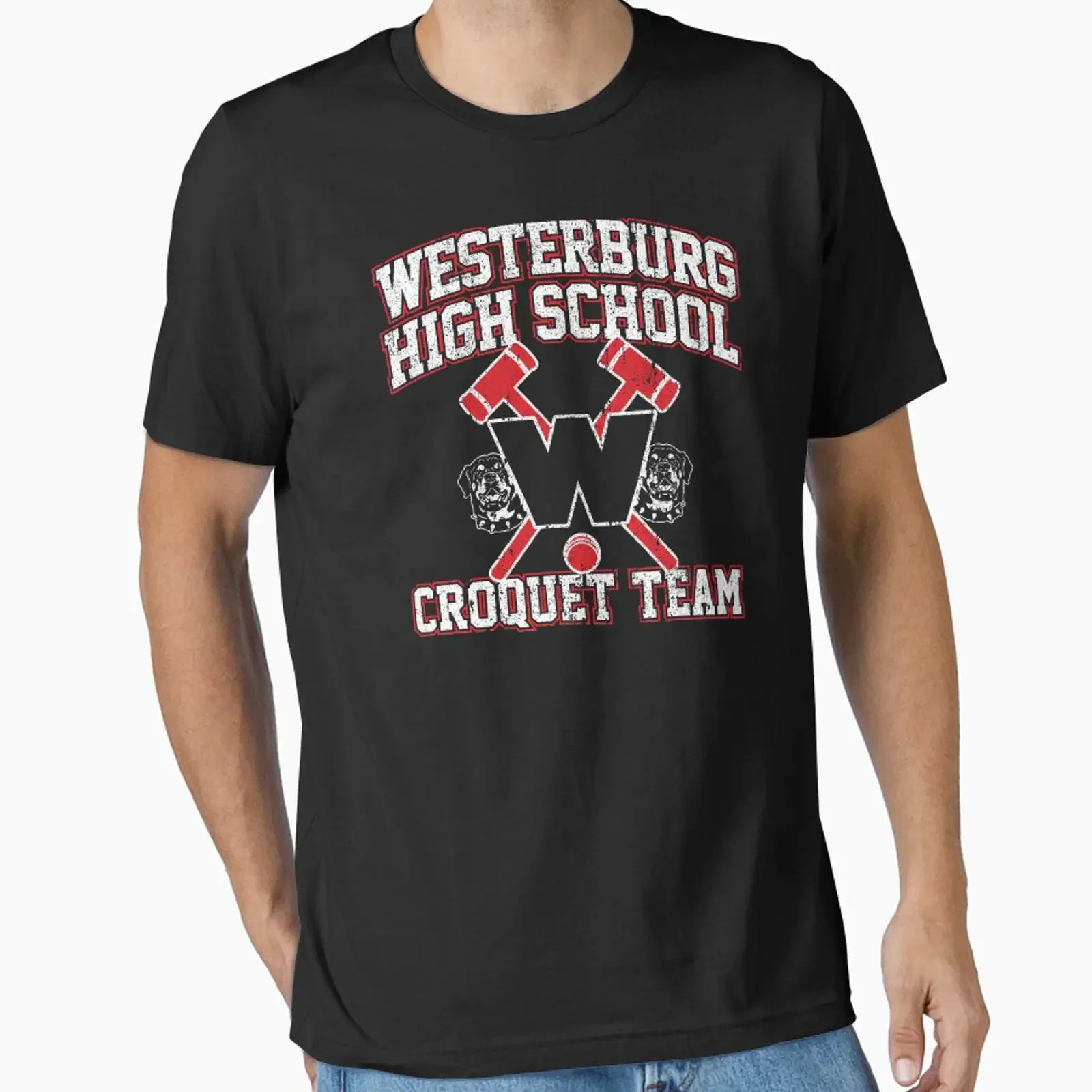 Westerburg High School Croquet Team Heathers Variant designed and sold by huckblade vintage Washed graphic homme Stretched