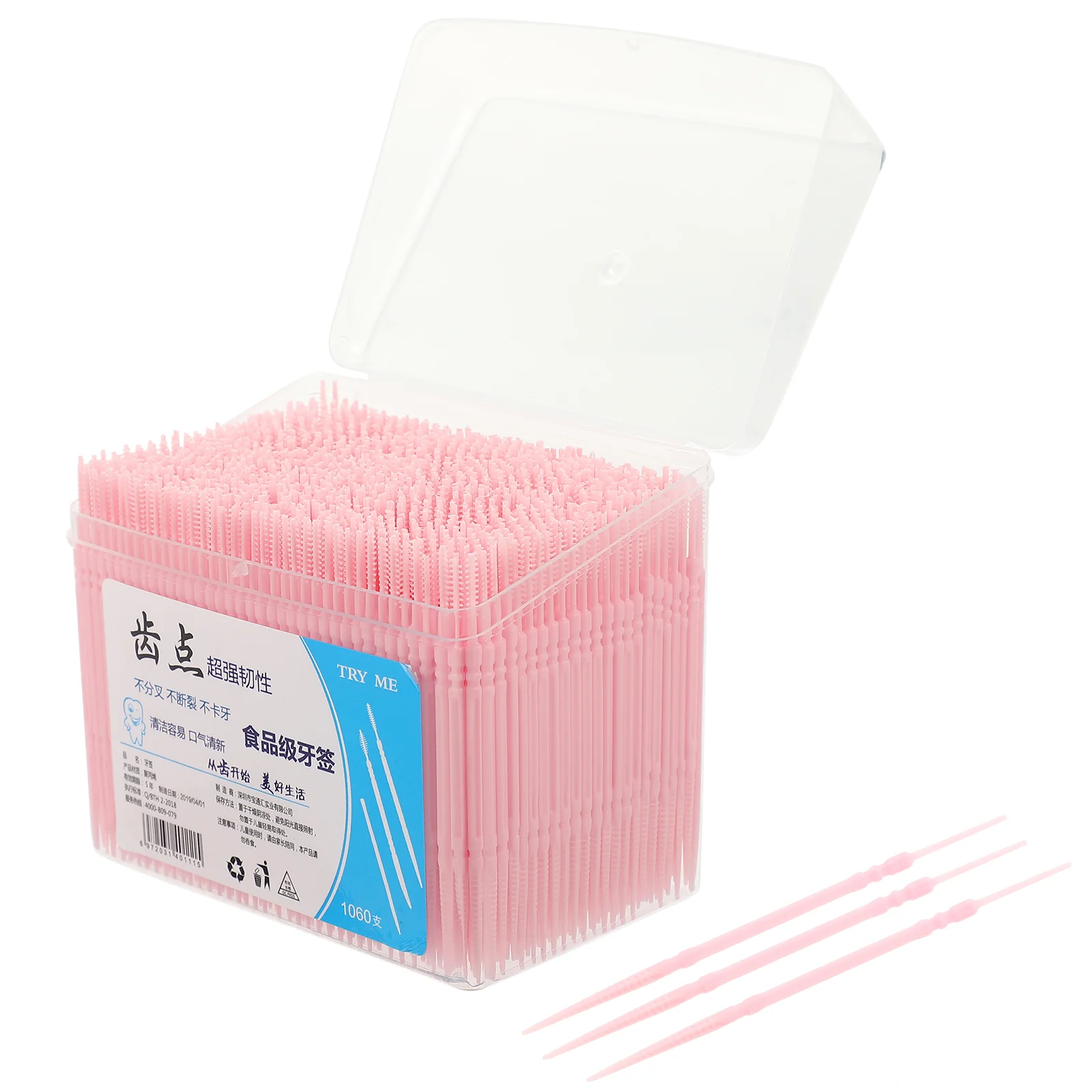 1060 peças palitos de plástico descartáveis limpadores interdentais para fio dental al higiene eco amigável grau alimentício pp tamanho de viagem