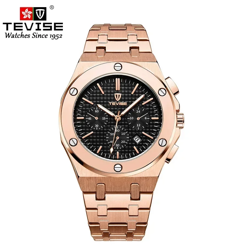 Clean 3135 Movement Men Watch Automatic Mechanical Stainless Steel Men's Multi-function Run Second Calendar Waterproof Quartz Wa