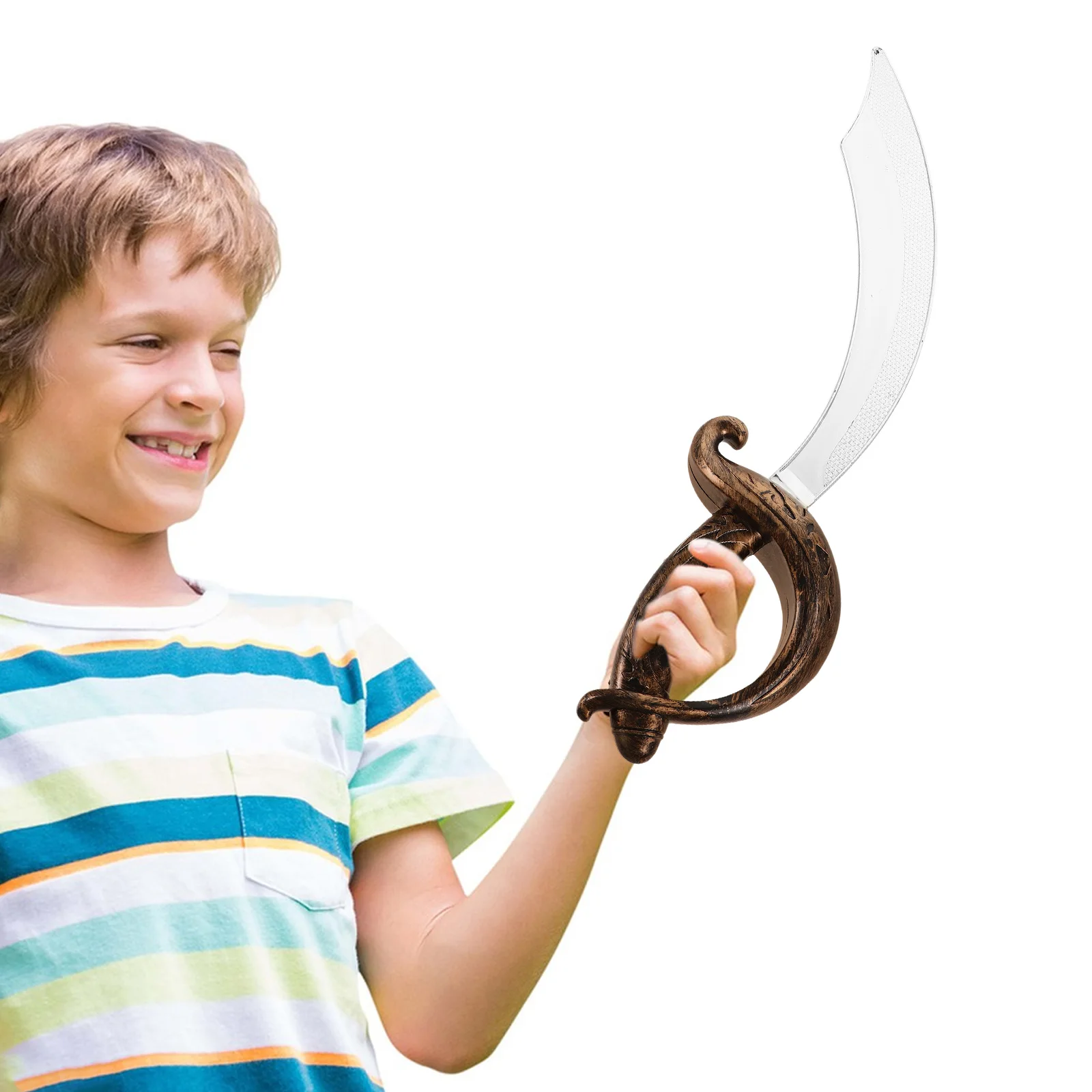 Ensemble d'épée de Pirate en plastique, 1 ensemble, Costume d'halloween, accessoires de fête Cosplay, jeu de Pirate pour enfants, anneaux d'épée, accessoire de Cosplay