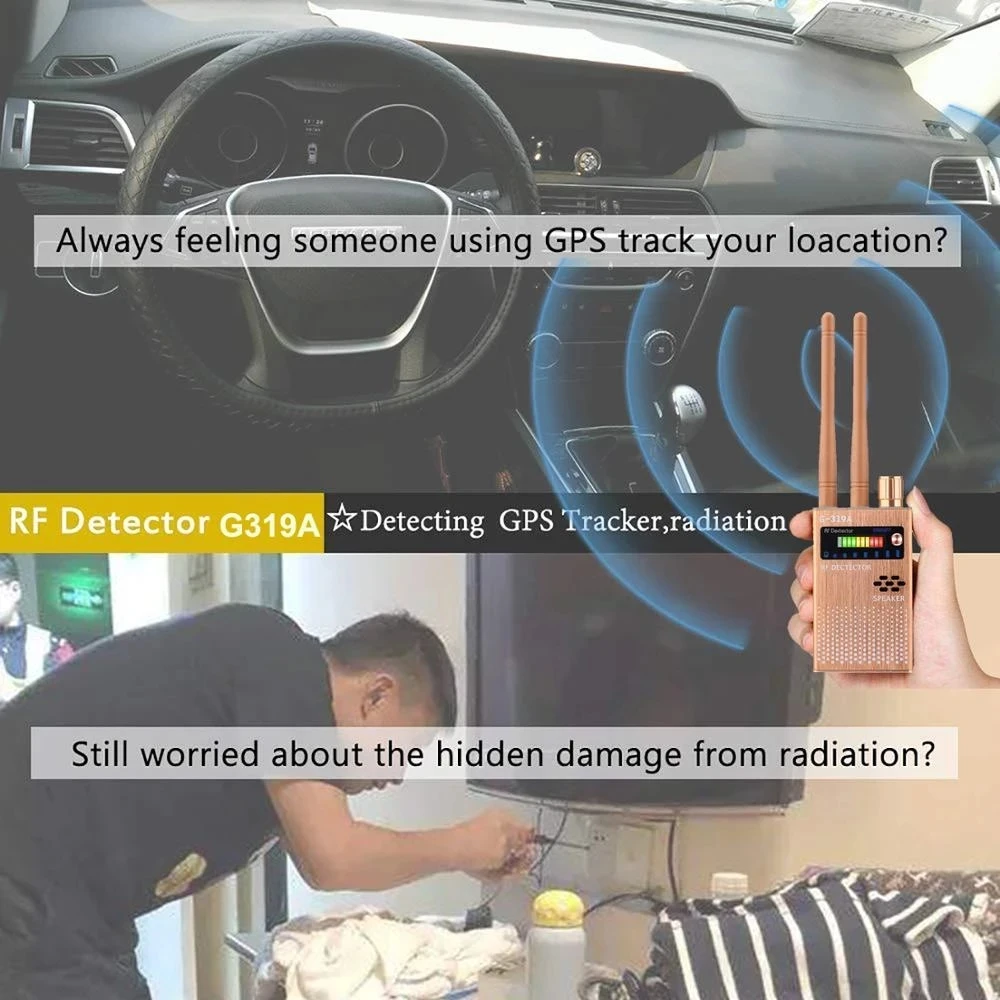 Détecteur de signal RF sans fil anti-écoute électronique, Bug 101, Dispositif d'objectif audio, Localisateur, Traqueur GPS, Scanner, Protection de la sécurité, G319A