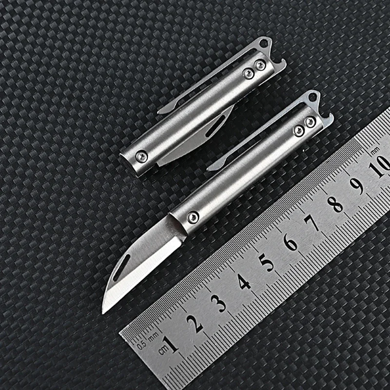 Imagem -04 - Faca Dobrável Portátil Moderna de Liga de Titânio Faca de Unboxing de Pesca Edc para Acampamento ao ar Livre Lâmina d2 de Alta Dureza