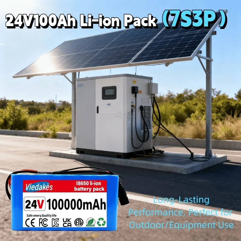 

Top-Rated!Heavy-Duty 7S3P 24V 100Ah Battery,Full Capacity for Drilling/Cutting/Sanding,Premium Quality, Durable & Wear-Resistant