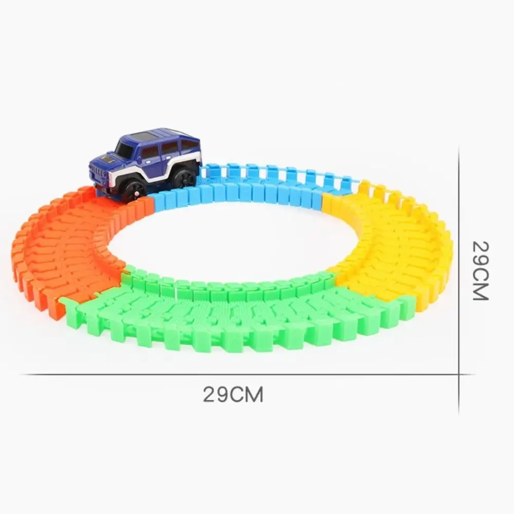 Universele DIY Monteren Racing Set Track Gevarieerde Styling Educatieve Elektrische Treinwagon Flexibel Met Lichtbaan Auto Speelgoed Kinderspeelgoed