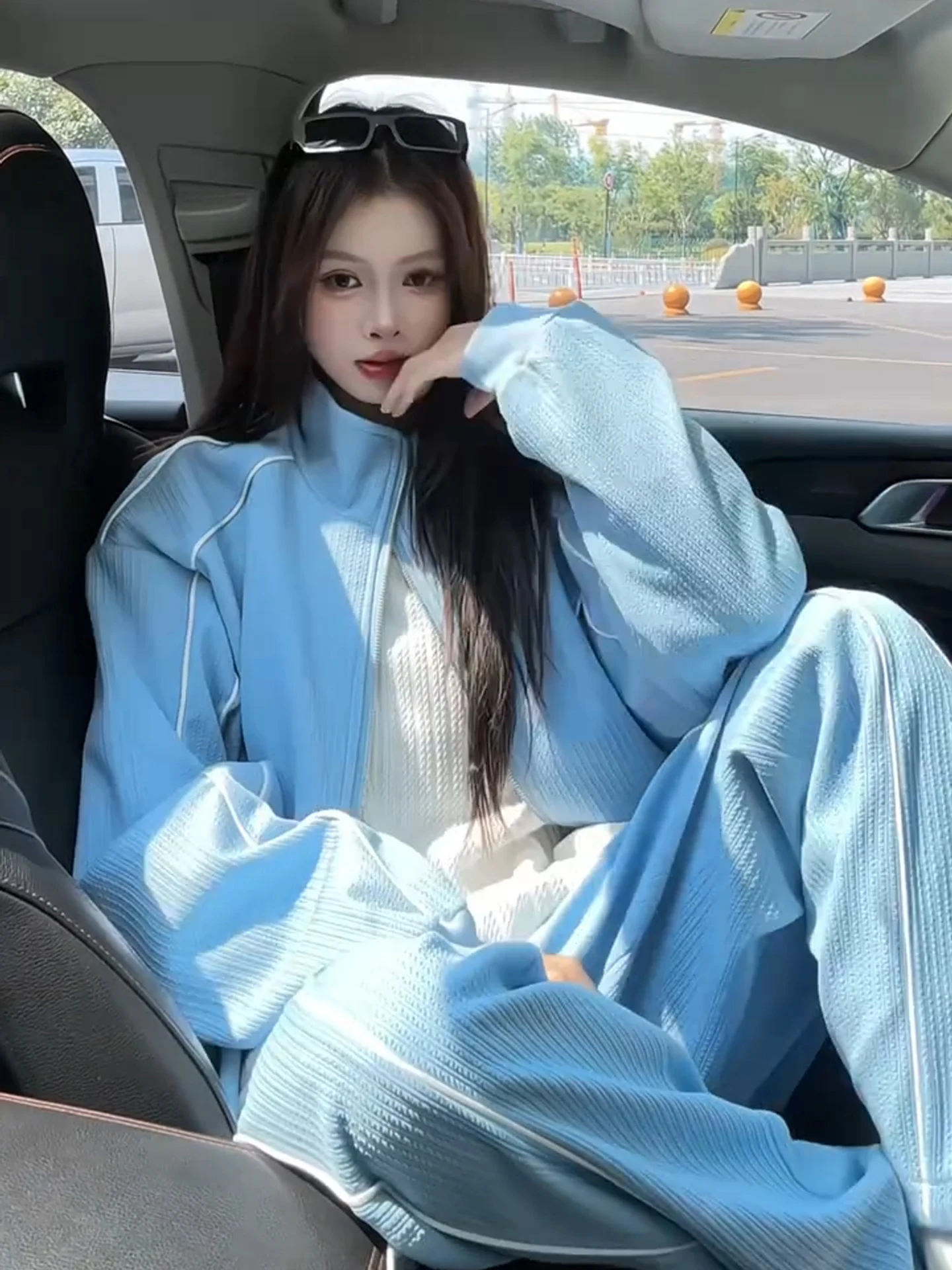 

Крутой модный мужской свитшот на молнии, джет, расклешенные брюки, осенний повседневный комплект, уличная брендовая верхняя одежда Xueji Long Sve