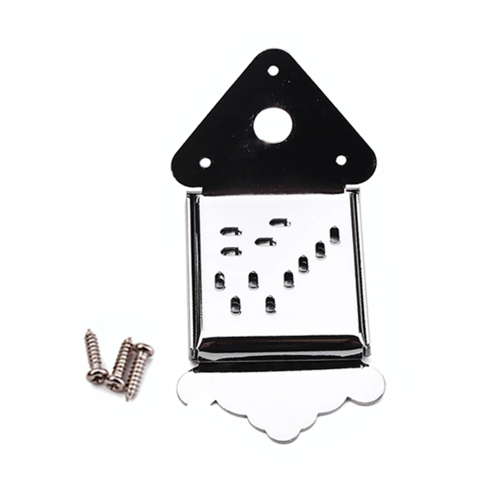 

Flyless Pull Board Tailpiece for Guitar Mandolin Triangle Component Parts Silver