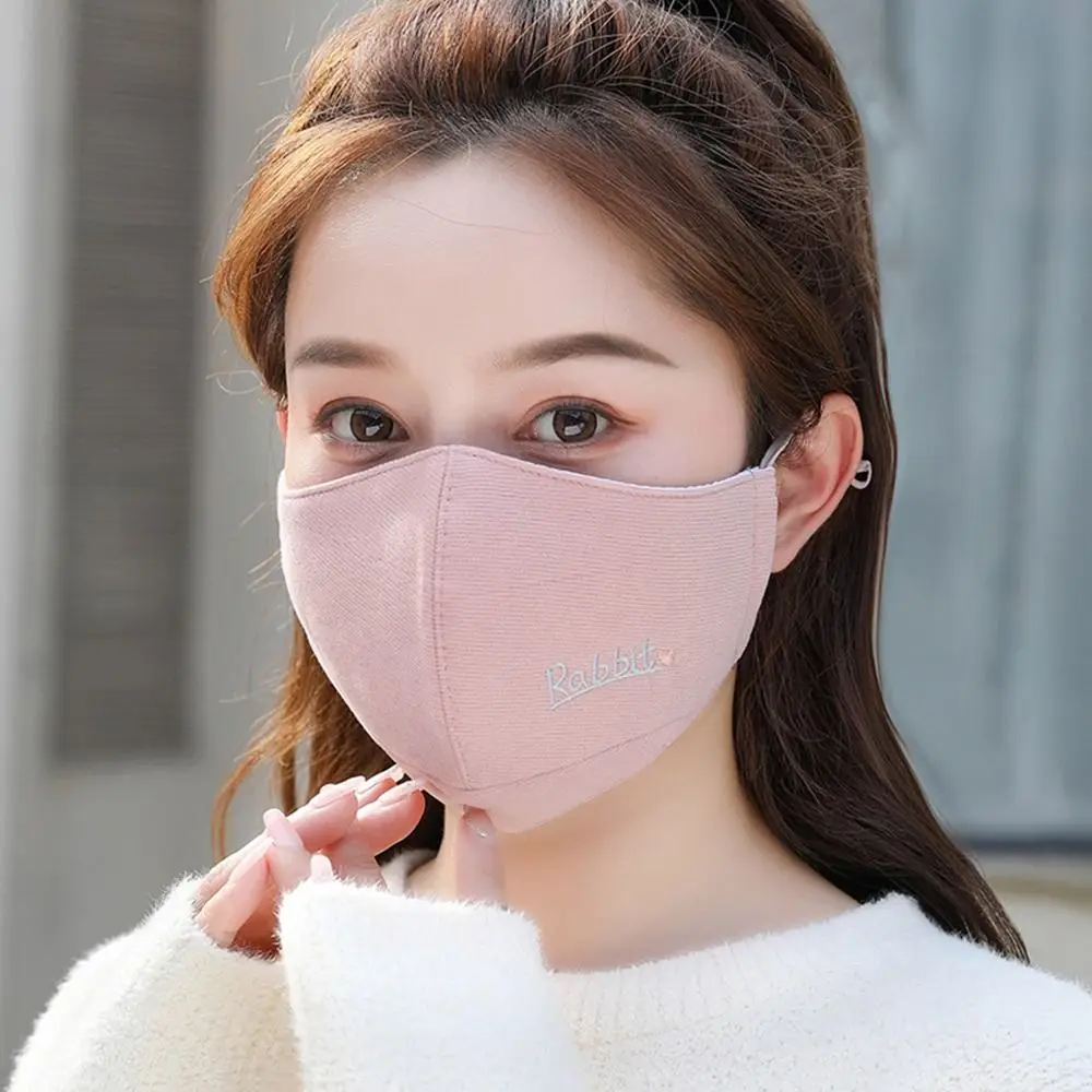 New Washable Cotton Masks Cold Protection and Warm Soft Face Mask Adjustable Breathable Winter Mask for Fall and Winter