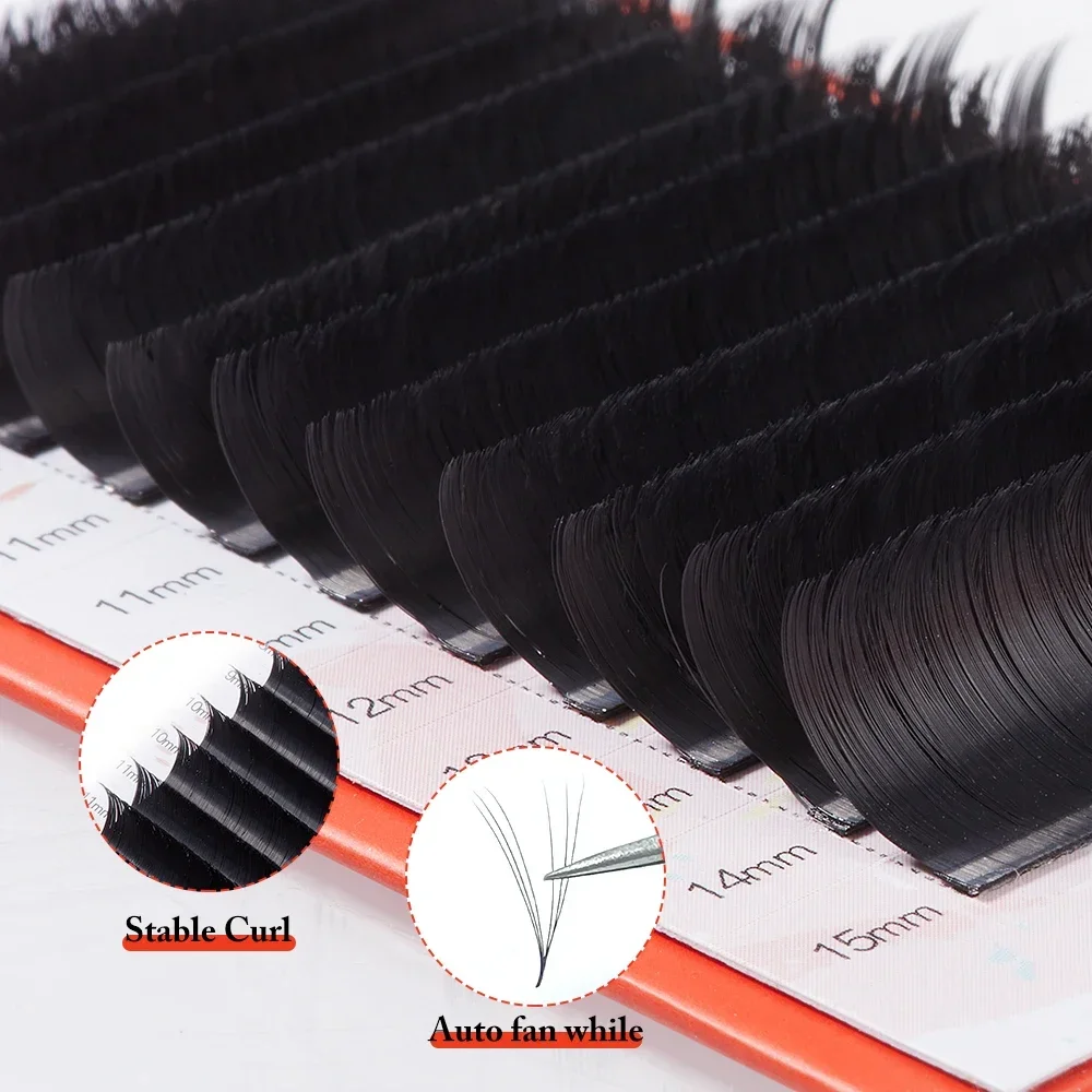 Yelix Mega Volume Lashes V Shape Auto Fan Eyelash Extensions High Temperature Resistance Fast Blooming Lash False Eyelashes