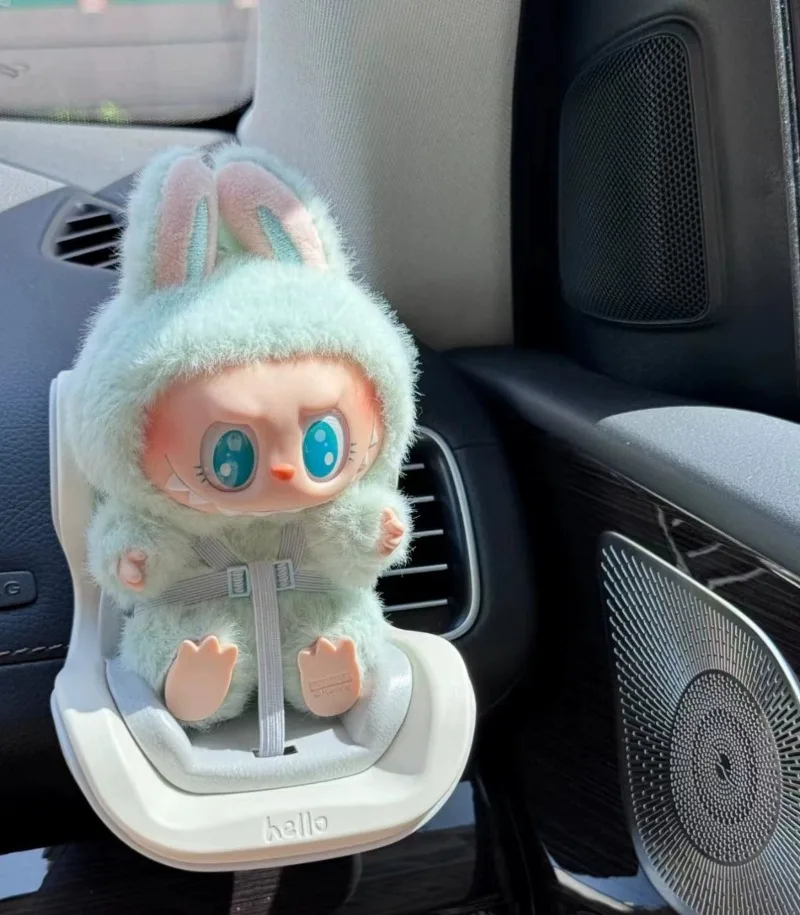 

15-17cm doll Seat Labubu carseat Safety Seat Cute Doll Air Outlet Aromatherapy decoration high-grade Car Interior Decoration