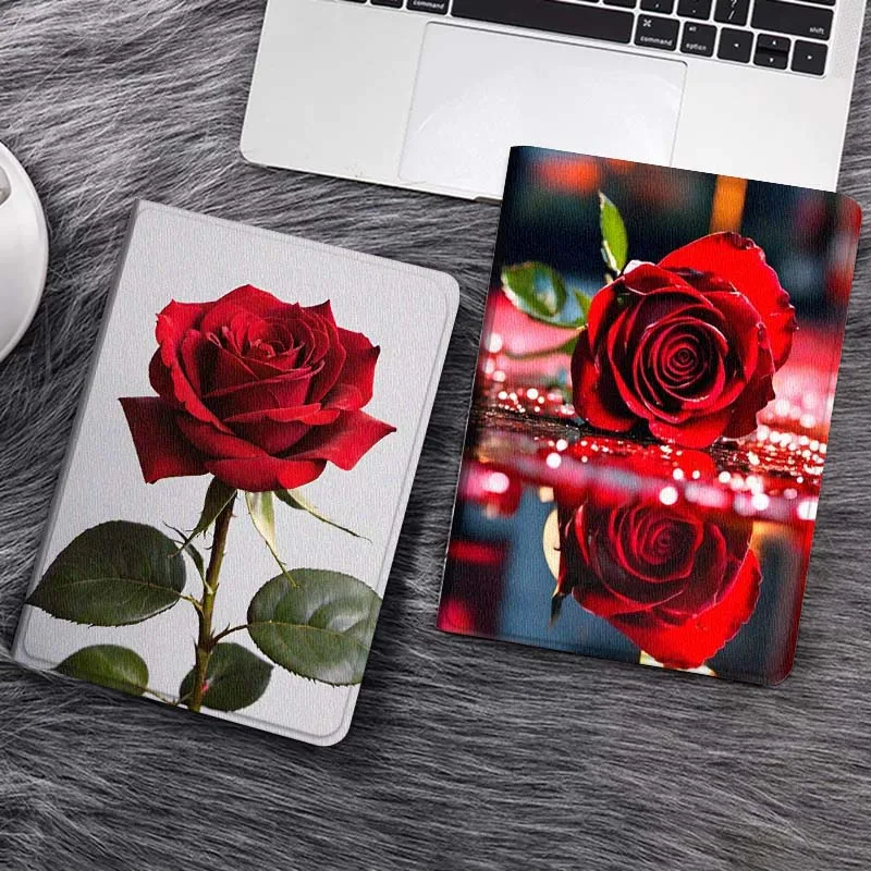 

Red Rose Flower Bloom Tablet Case For Samsung Tab Galaxy S6 S11 A A7 A8 A9 A11 10.1 10.4 10.5 Plus Lite Gift